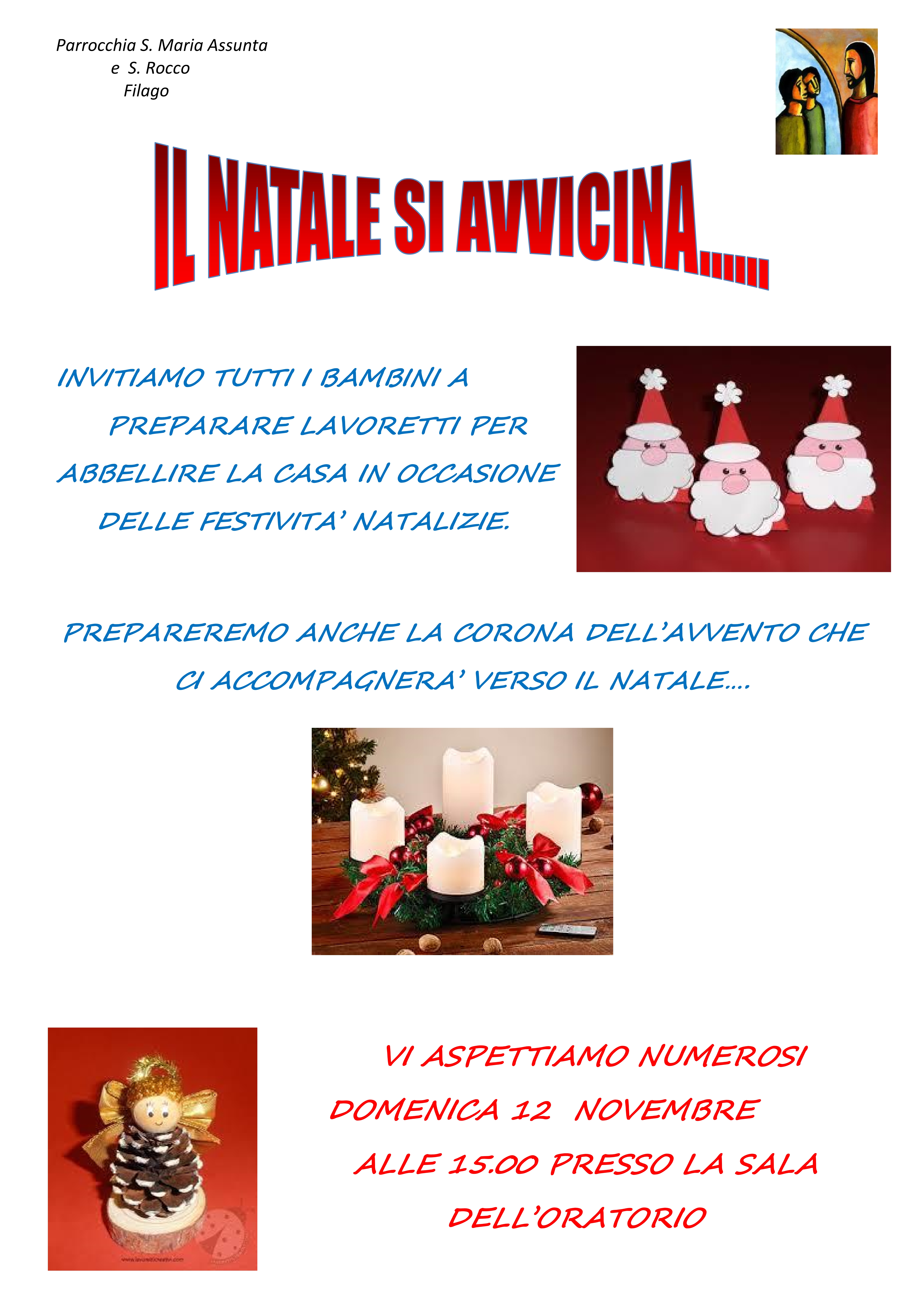 Lavoretti Di Natale Oratorio.Attivita Prima Di Natale Oratorio Filago