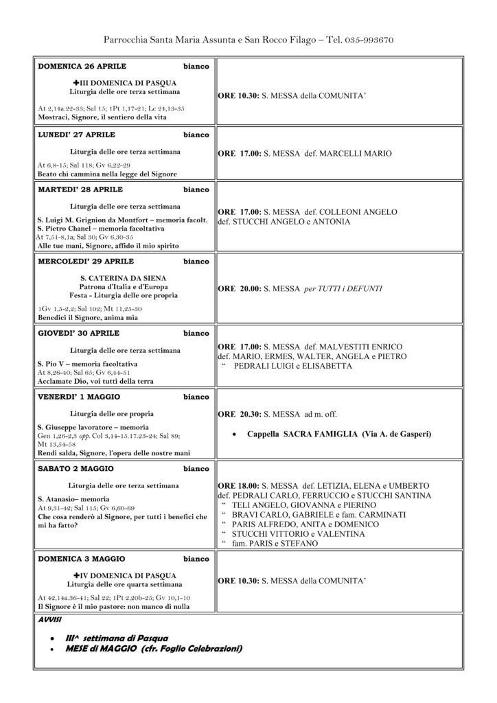 27 aprile-3 maggio1